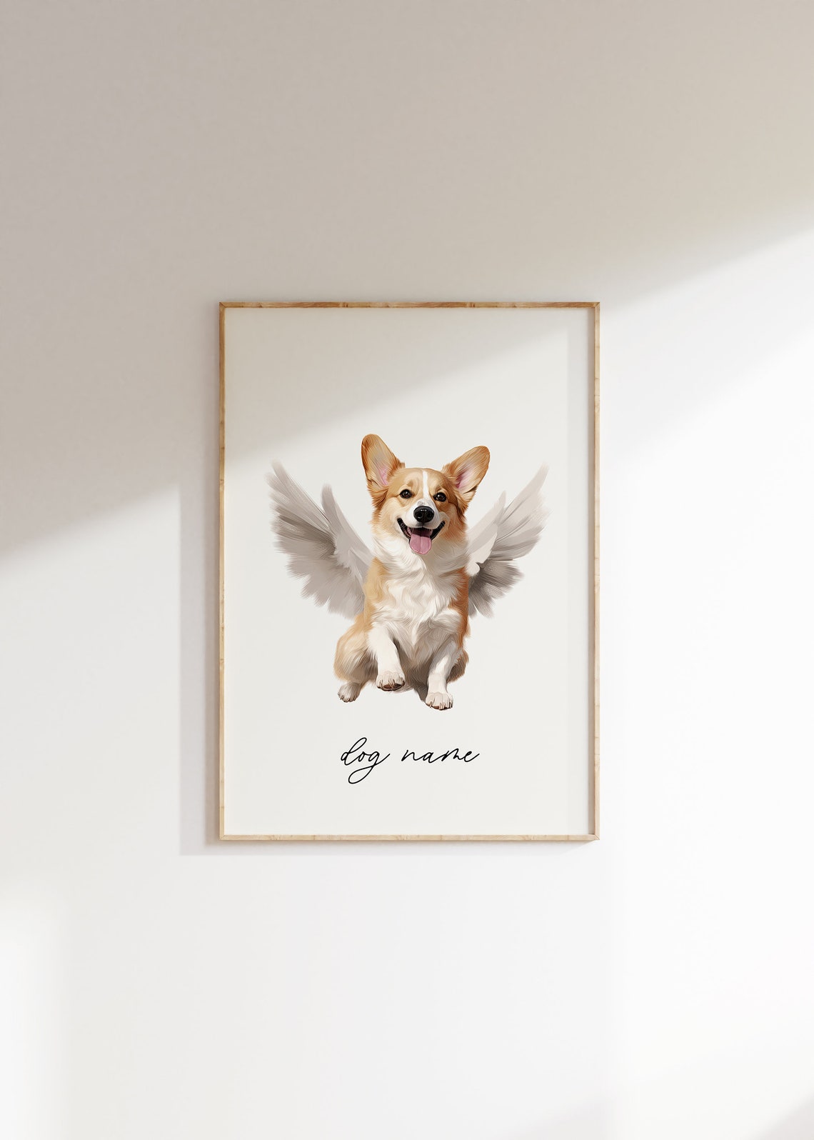 Pembroke Welsh Corgi Dog Memorial Rainbow Bridge Print Pet Loss Memorial Portrait Angel Dog Pet Loss Sympathy Gift Dog Memorial Gift - Image 2