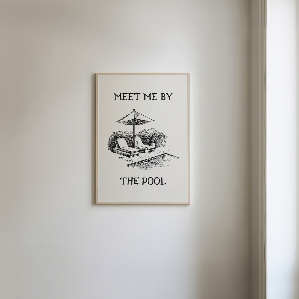 Meet Me By The Pool Vintage Poster Print - Image 2