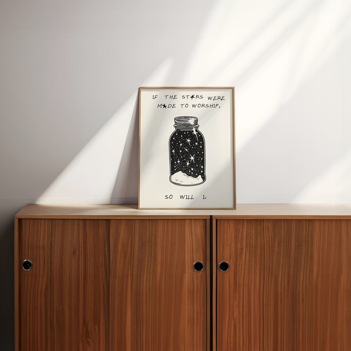 If the Stars Were Made to Worship Celestial Mason Jar Art Poster - Image 3