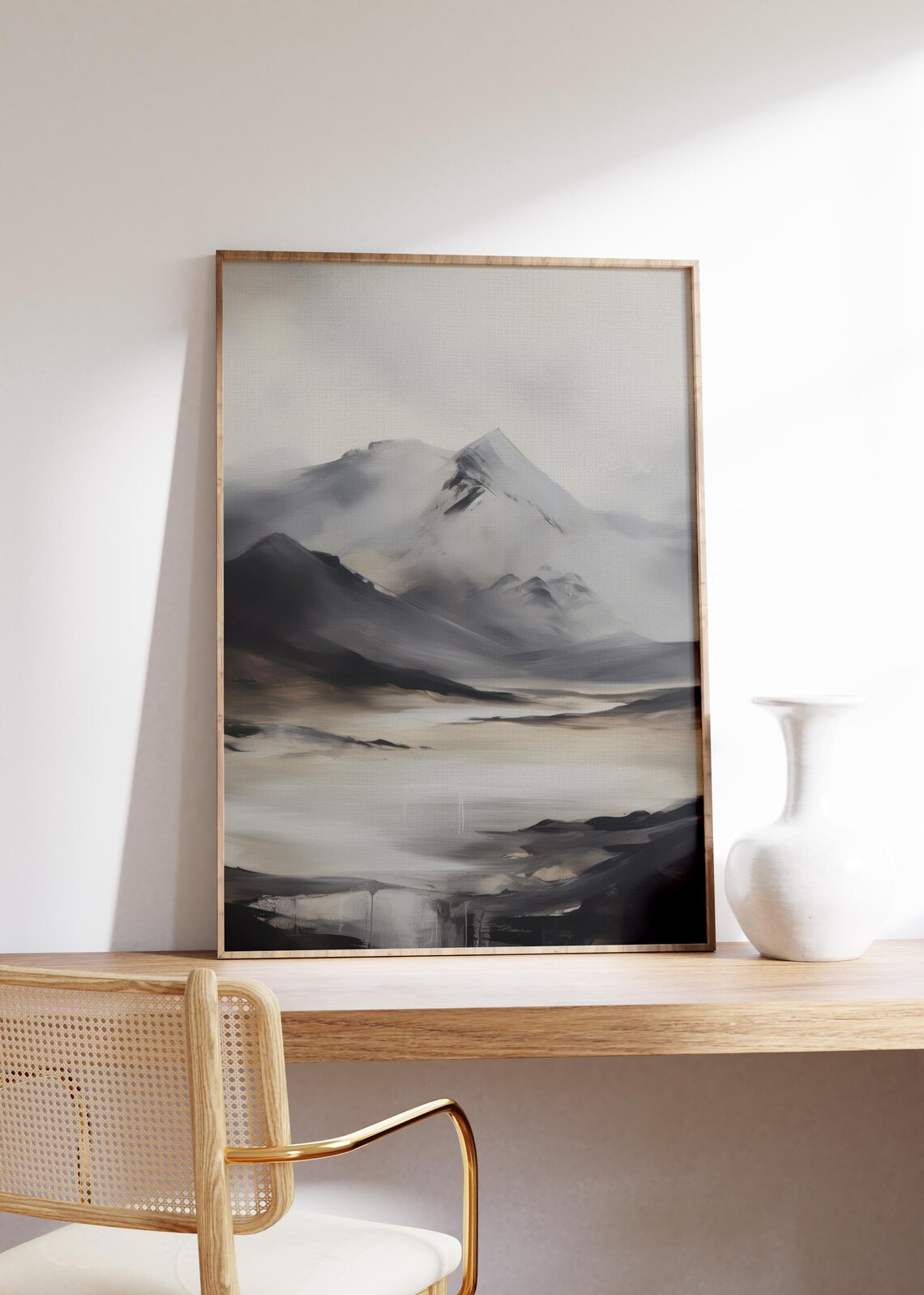 Moody Mountain Landscape Abstract Print, Cottagecore - Image 2