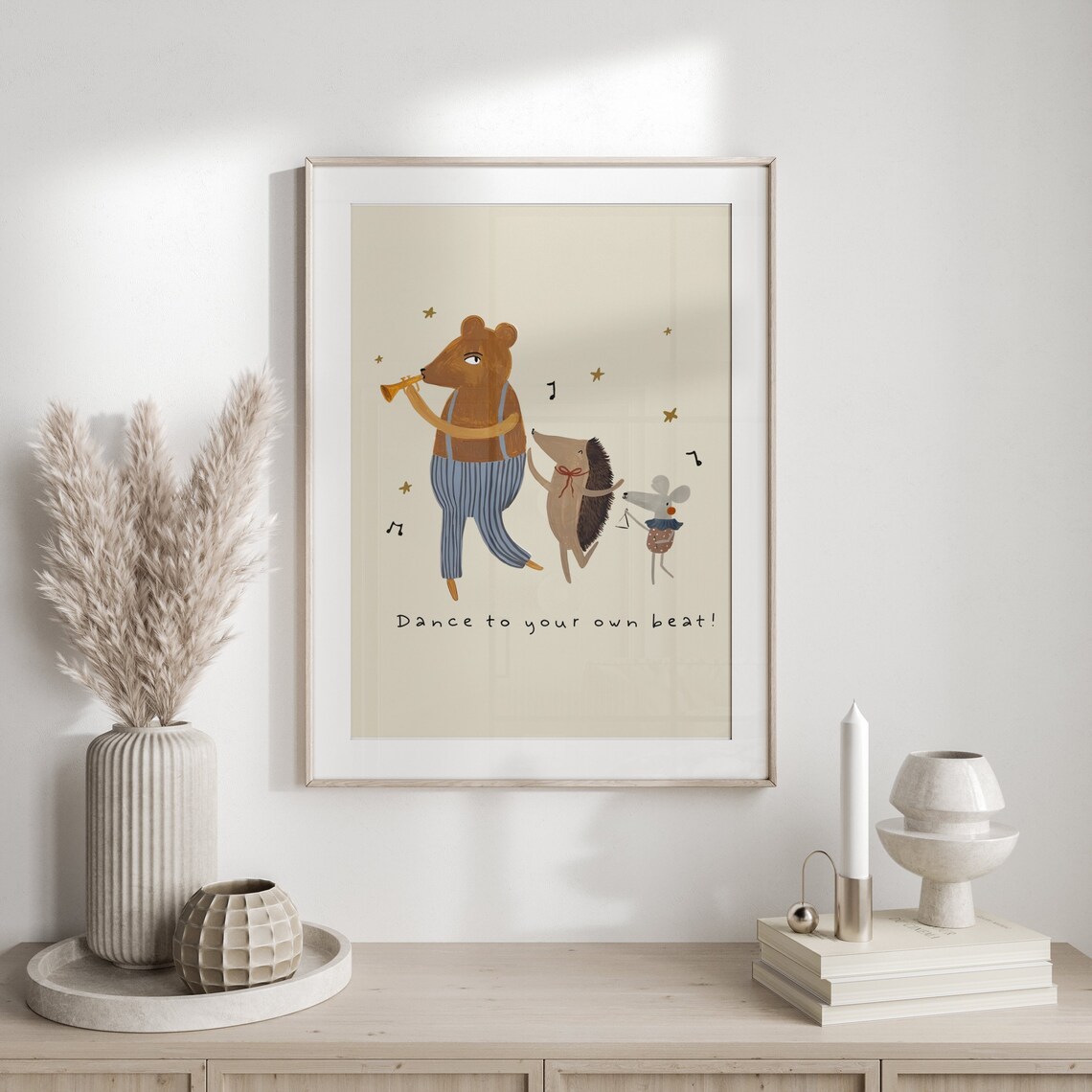 Dance To Your Own Beat Kids Animal Band Nursery Wall Decor Poster - Image 2