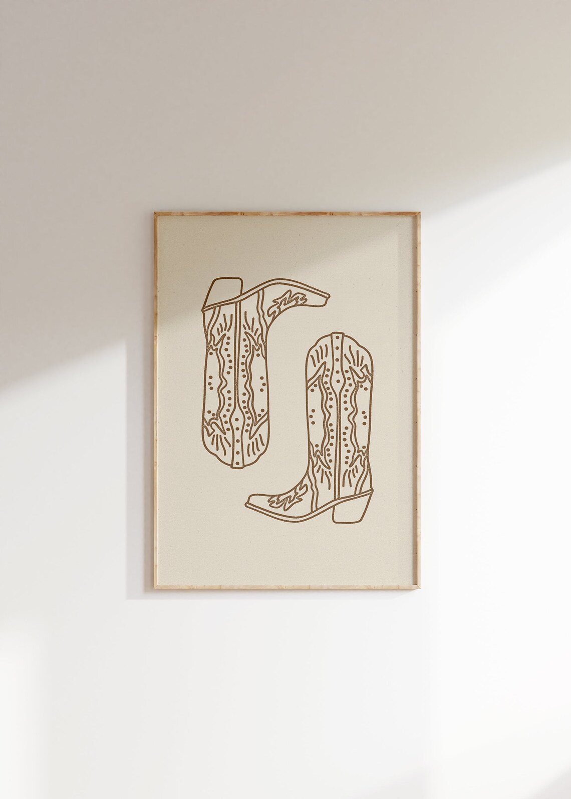 Cowboy Boots Western Wall Art Print, Southern Decor