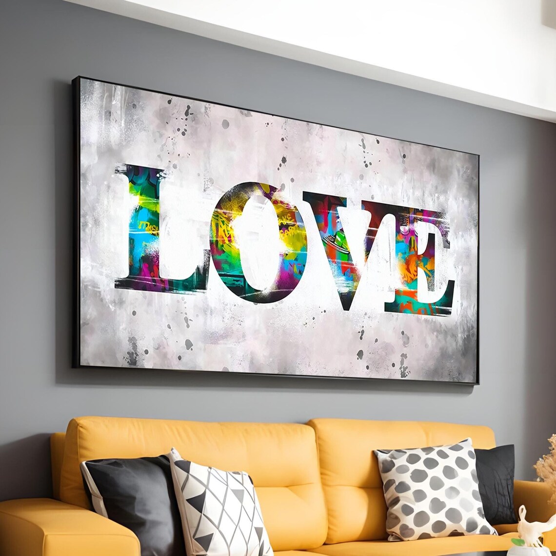 Vibrant Love Graffiti, Urban Wall Art Print - Image 5