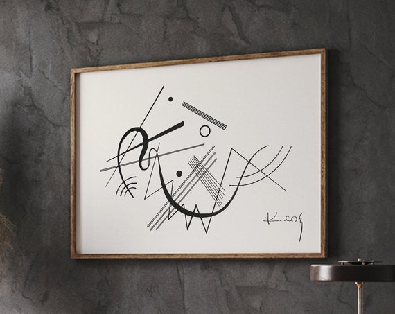 Kandinsky Abstract Lines, Vintage Poster Art Print