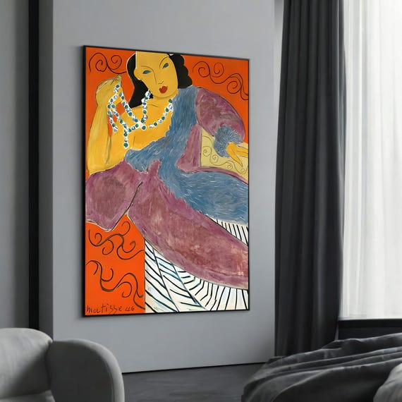 Henri Matisse Odalisque Canvas Painting A Colorful And Elegant Portrait Of Exotic Beauty As Unique Art Gift
