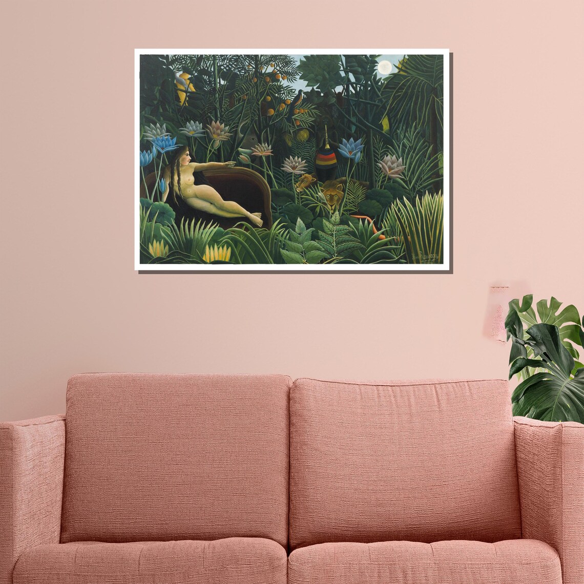 Henri Rousseau The Dream Jungle Night Nude Lions Moonlit Poster - Image 3