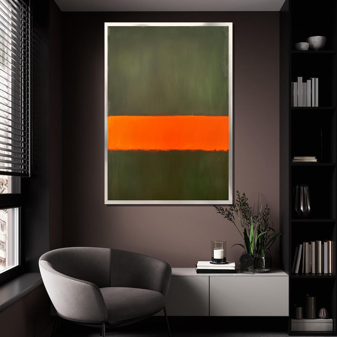 Mark Rothko Green Orange Bold Contrast Color Field Art Print - Image 4