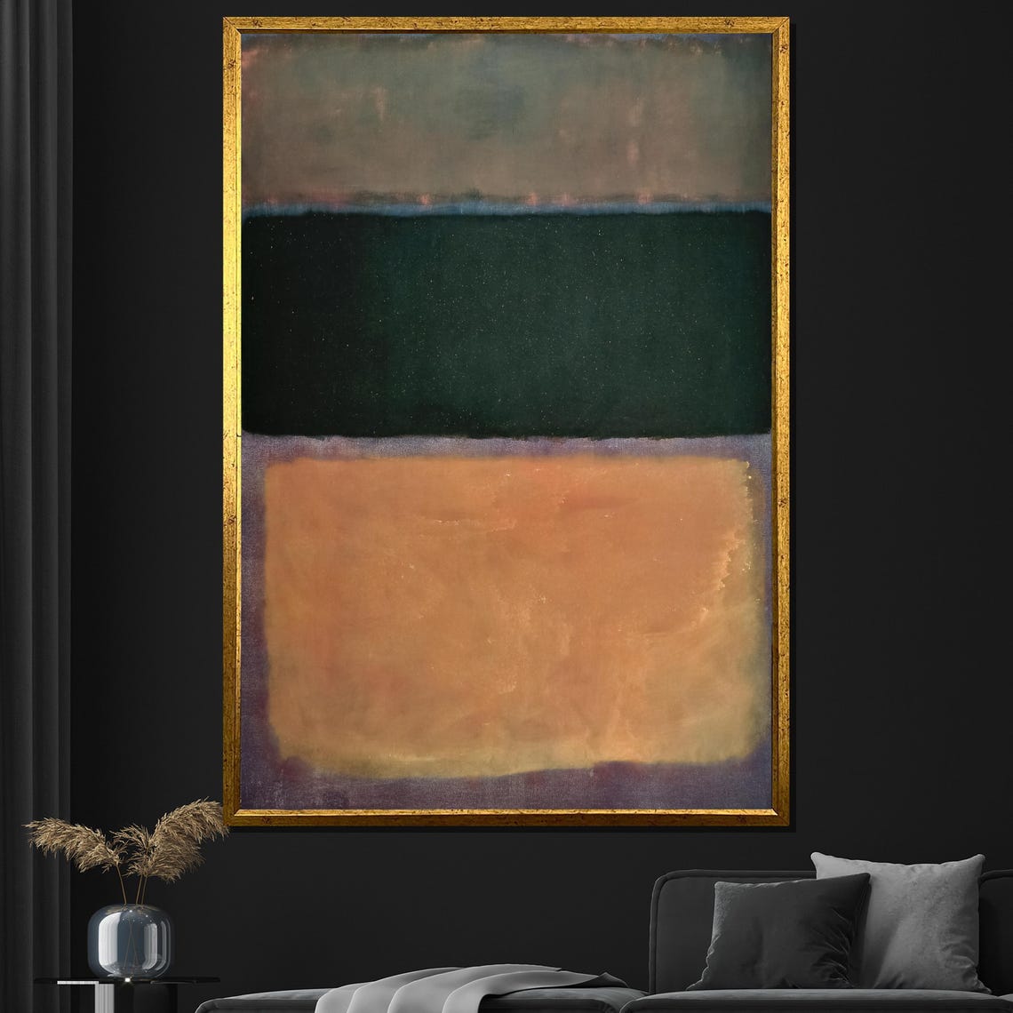 Mark Rothko Calm Green Tan Minimalist Color Field Abstract Print