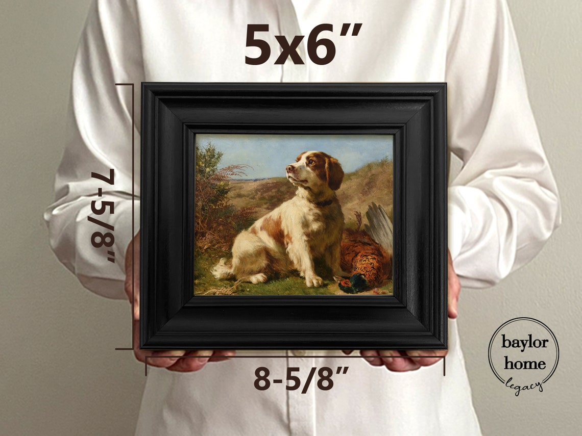 Springer Spaniel Dog With Pheasant Vintage Hunting Painting Art Print - Image 5