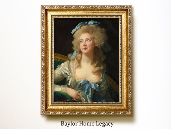 Victorian Lady Portrait, 18th-Century French Art Print
