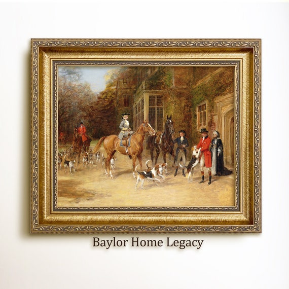 Vintage Fox Hunting Scene, Equestrian Art Print