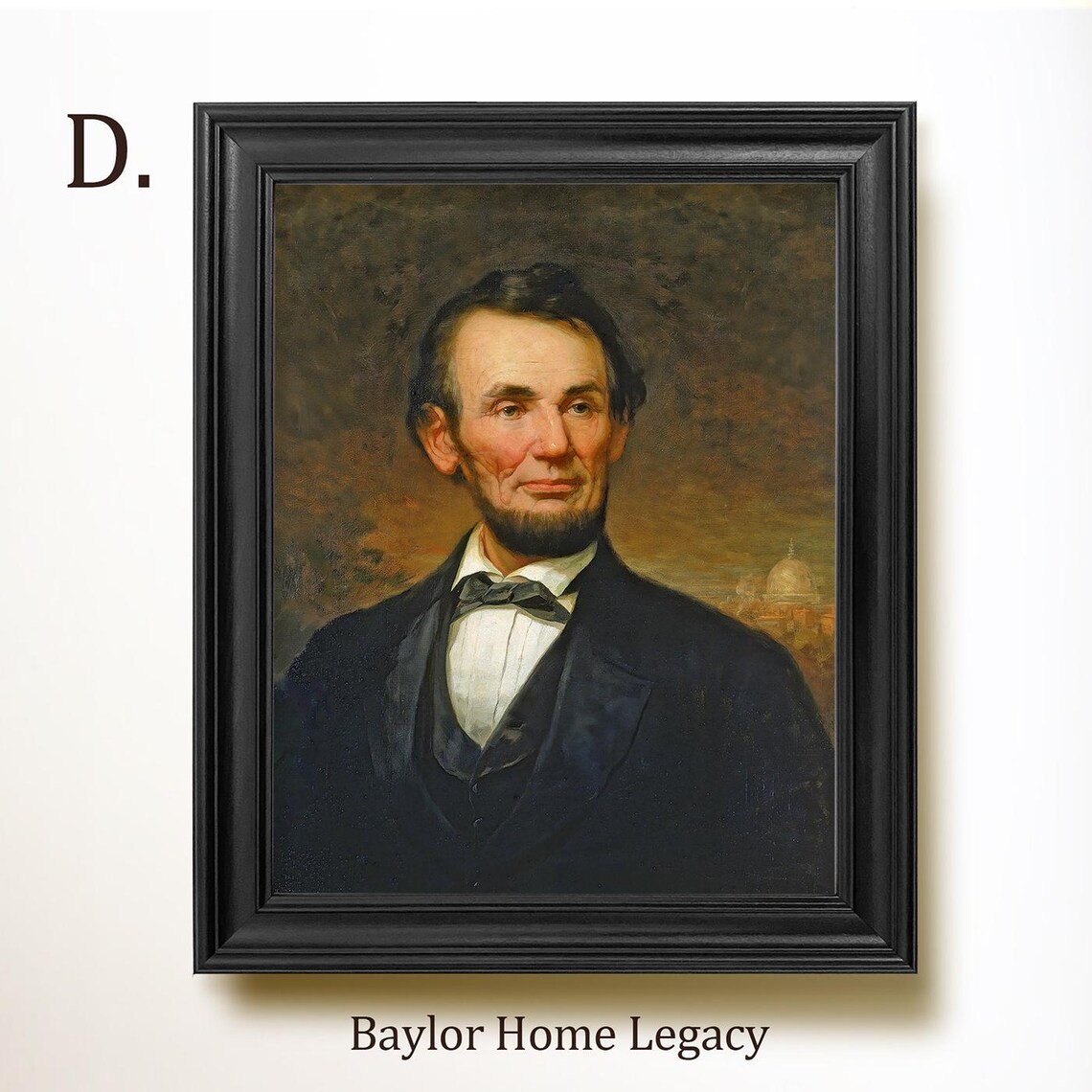 Abraham Lincoln and U.S. Capitol Building Art Print - Image 2