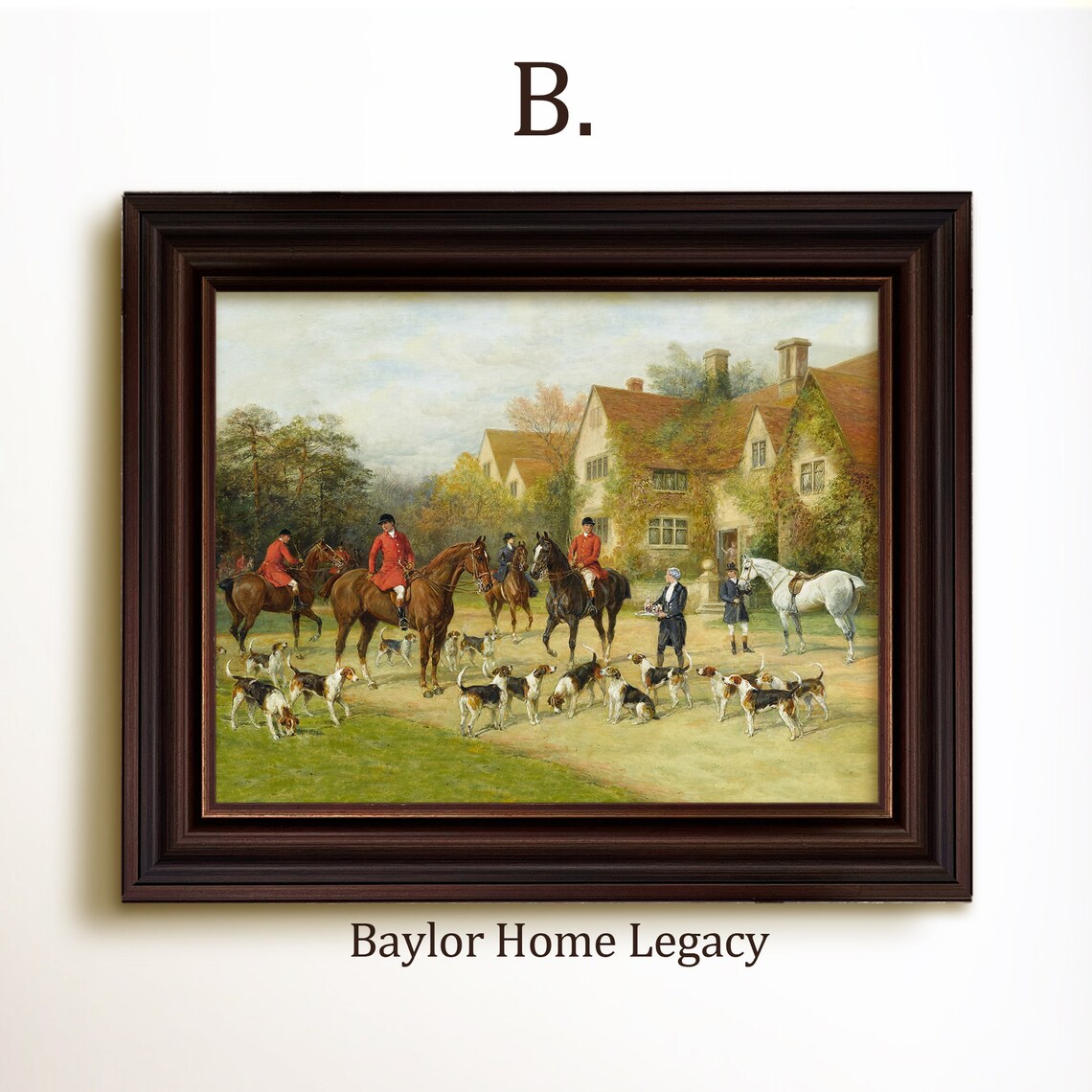 Fox Hunting Oil Painting Art Print, English Scene - Image 4