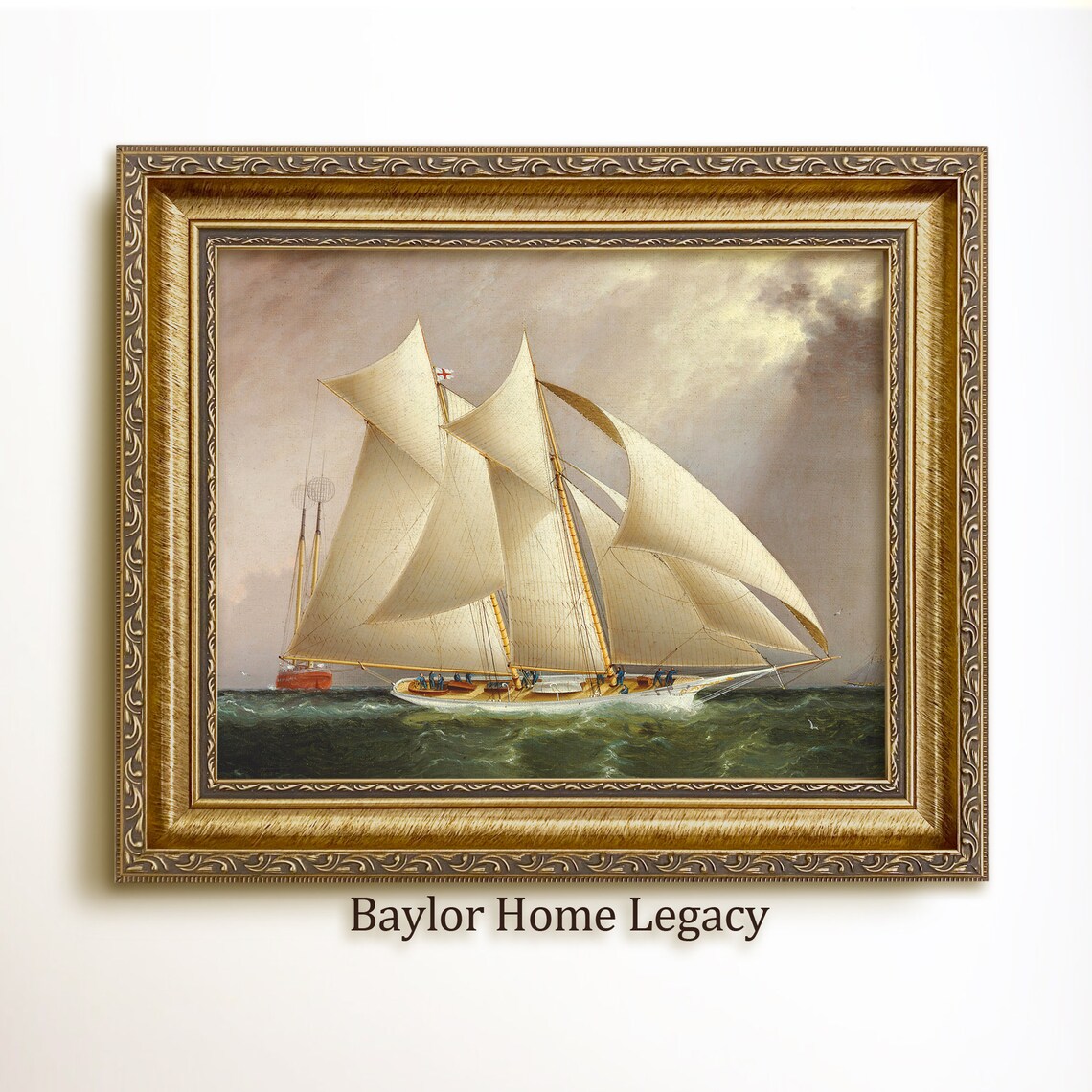 America's Cup Yacht Race Vintage Maritime Art Print