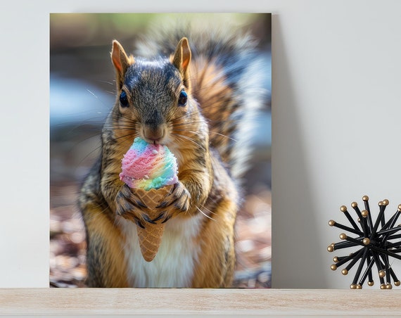Squirrel Print, Cute Animal Nursery Decor