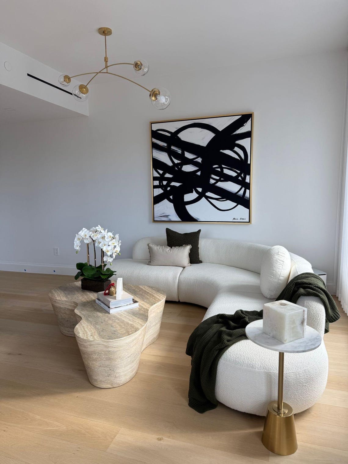Infinity Black Loops On White Abstract Art By Ron Deri Poster - Image 2