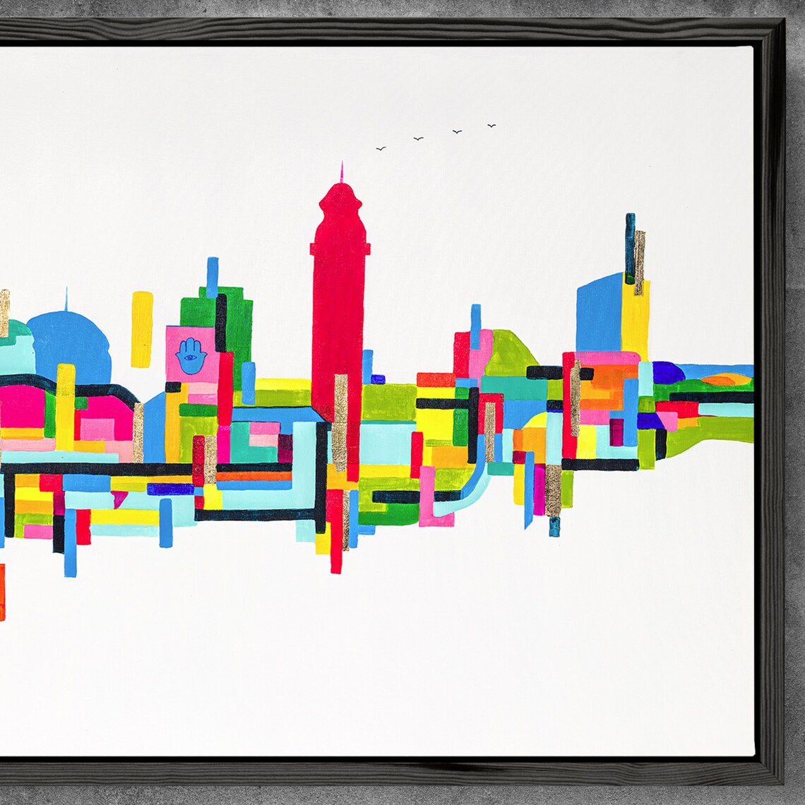 Jerusalem Abstract by Ron Deri, Modern Art Print - Image 2