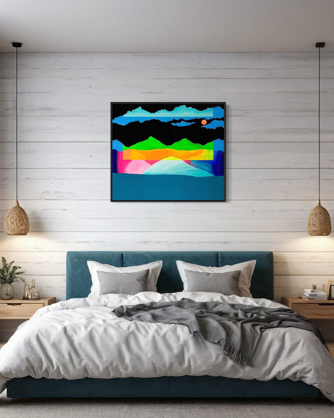 Abstract Landscape Art Bold Modern Wall Decor For Home Or Office Colorful Abstract Painting Living Room Wall Art Art Prints - Image 3