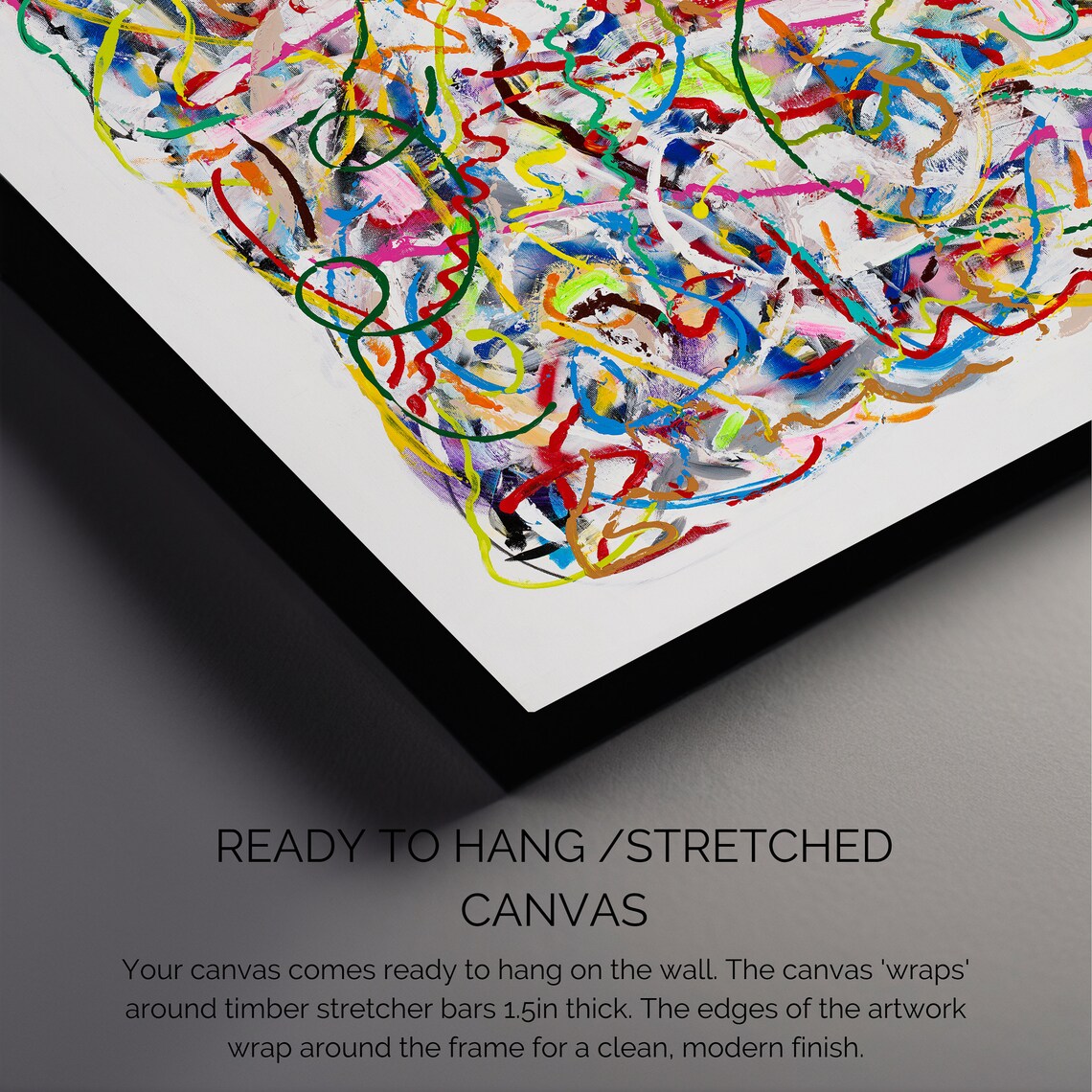 Colorful Abstract Modern Painting, Wall Art Print