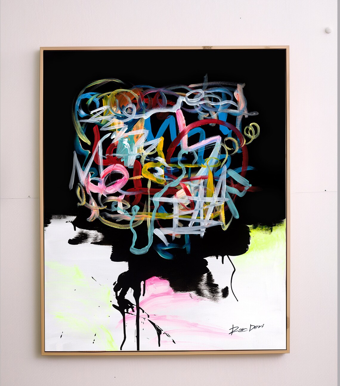 Black Abstract Human Brain Wall Art Poster Print - Image 3