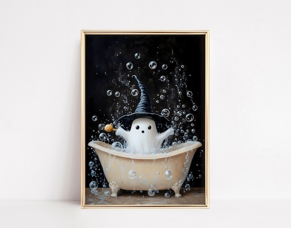 Halloween Ghost Bath, Spooky Bathroom Decor