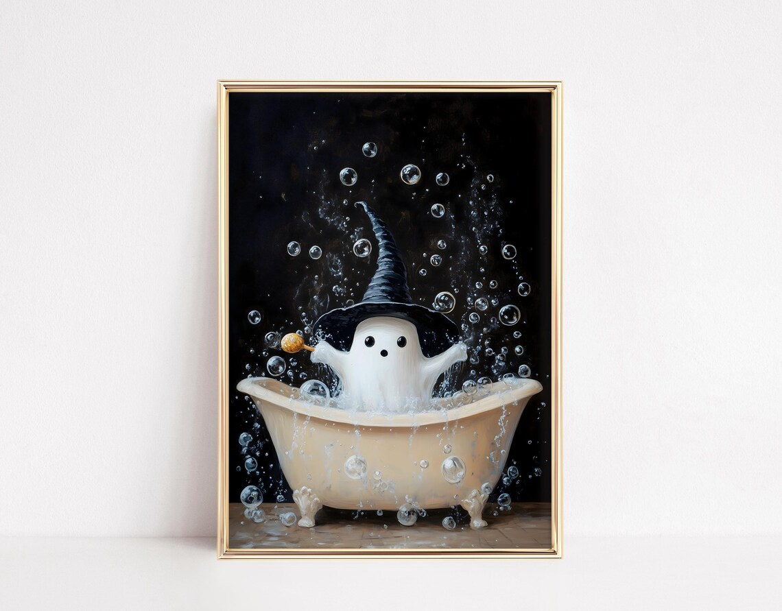 Halloween Ghost Bath, Spooky Bathroom Decor