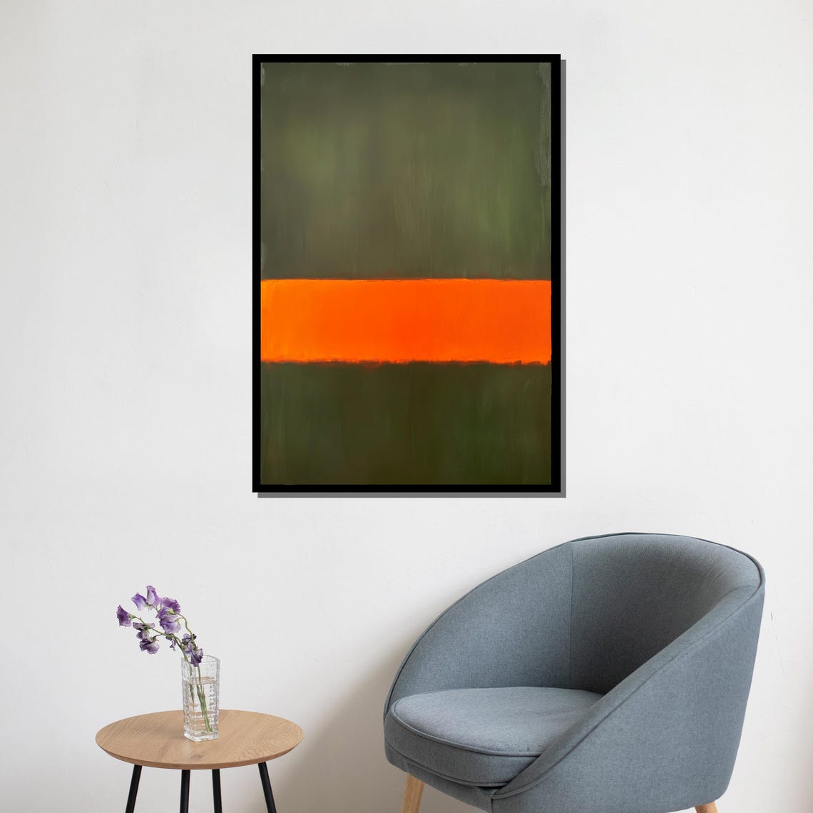 Mark Rothko Green Orange Bold Contrast Color Field Art Print - Image 5