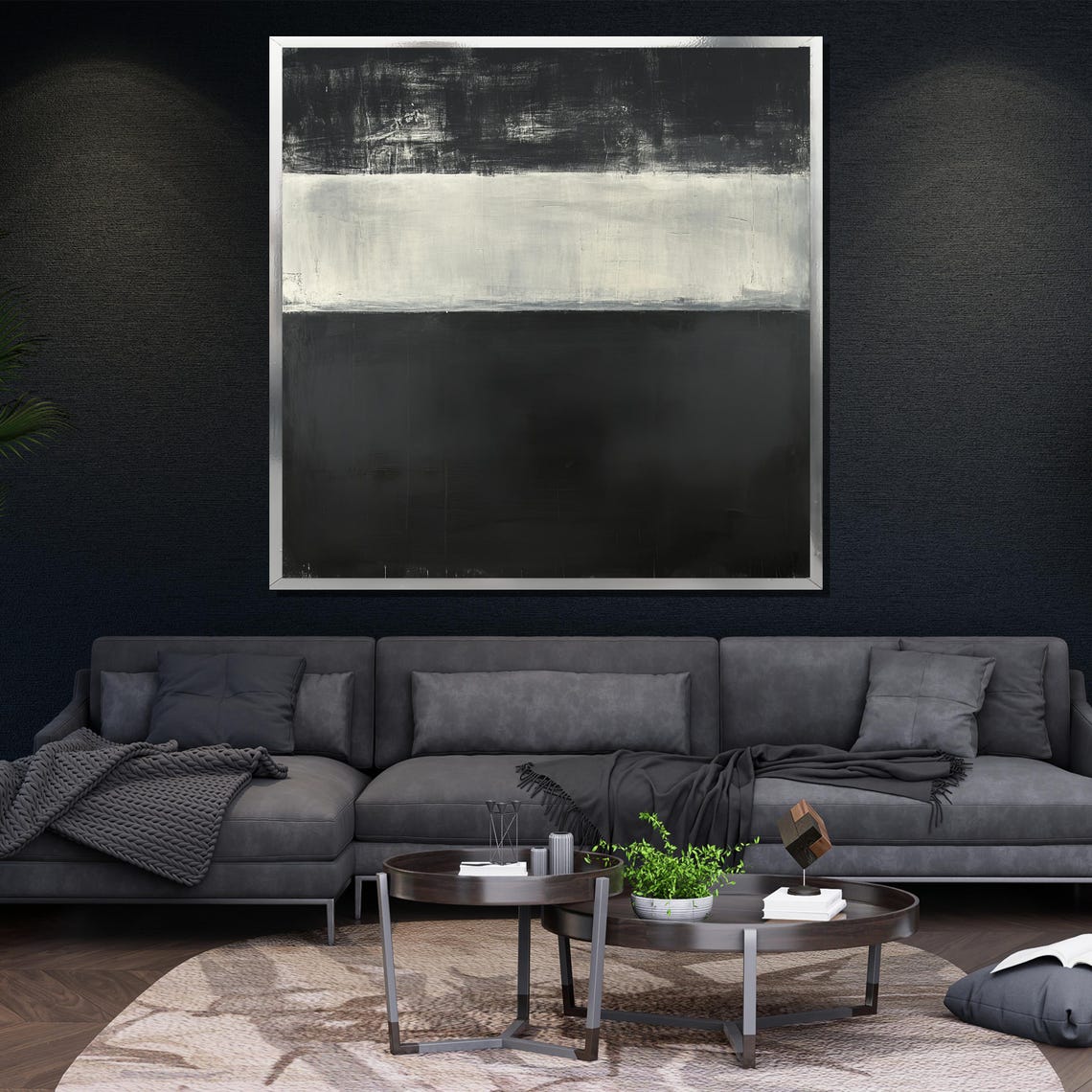 Mark Rothko Stark Black White Bold Minimalist Abstract Art Print - Image 4