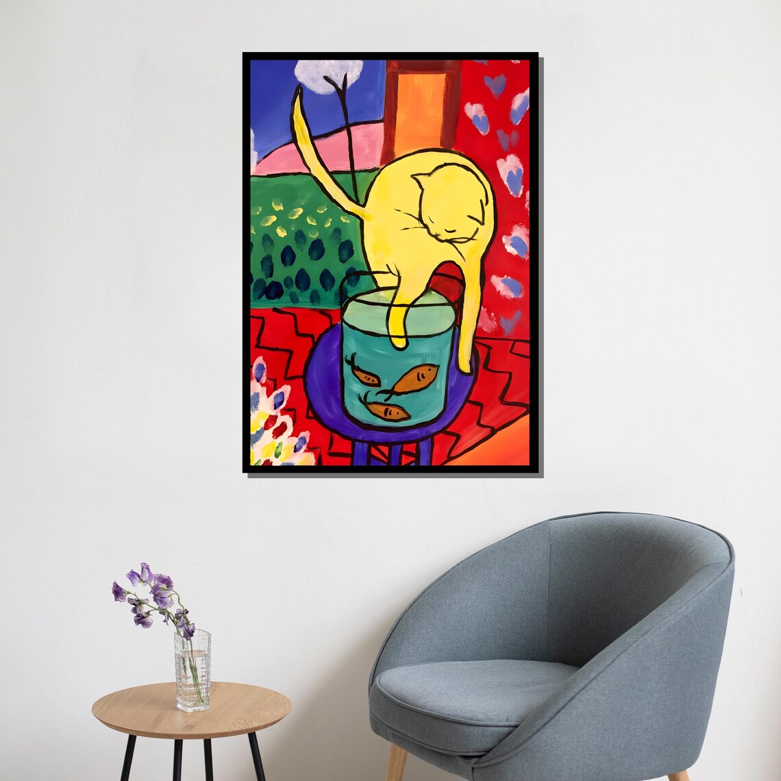 Henri Matisse The Cat With Red Fish Yellow Cat Goldfish Bowl Poster - Image 5