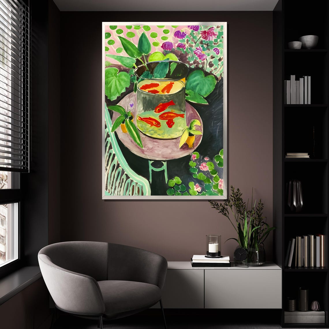 Henri Matisse The Goldfish Bowl Red Fish Green Plants Poster - Image 4