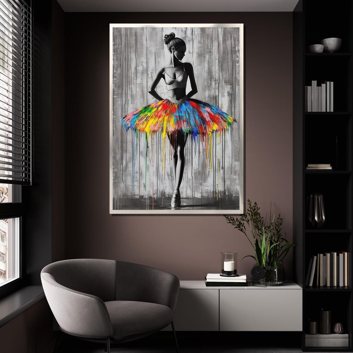 Colorful Ballet Dancer Painting Modern Wall Art For Home Decor Unique Art Gift - Image 4