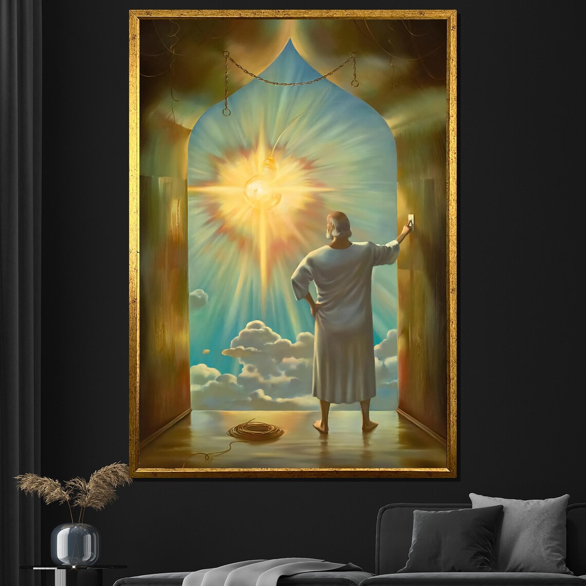 Morteza Katouzian The Last Light Divine Sunrise Spiritual Art Poster