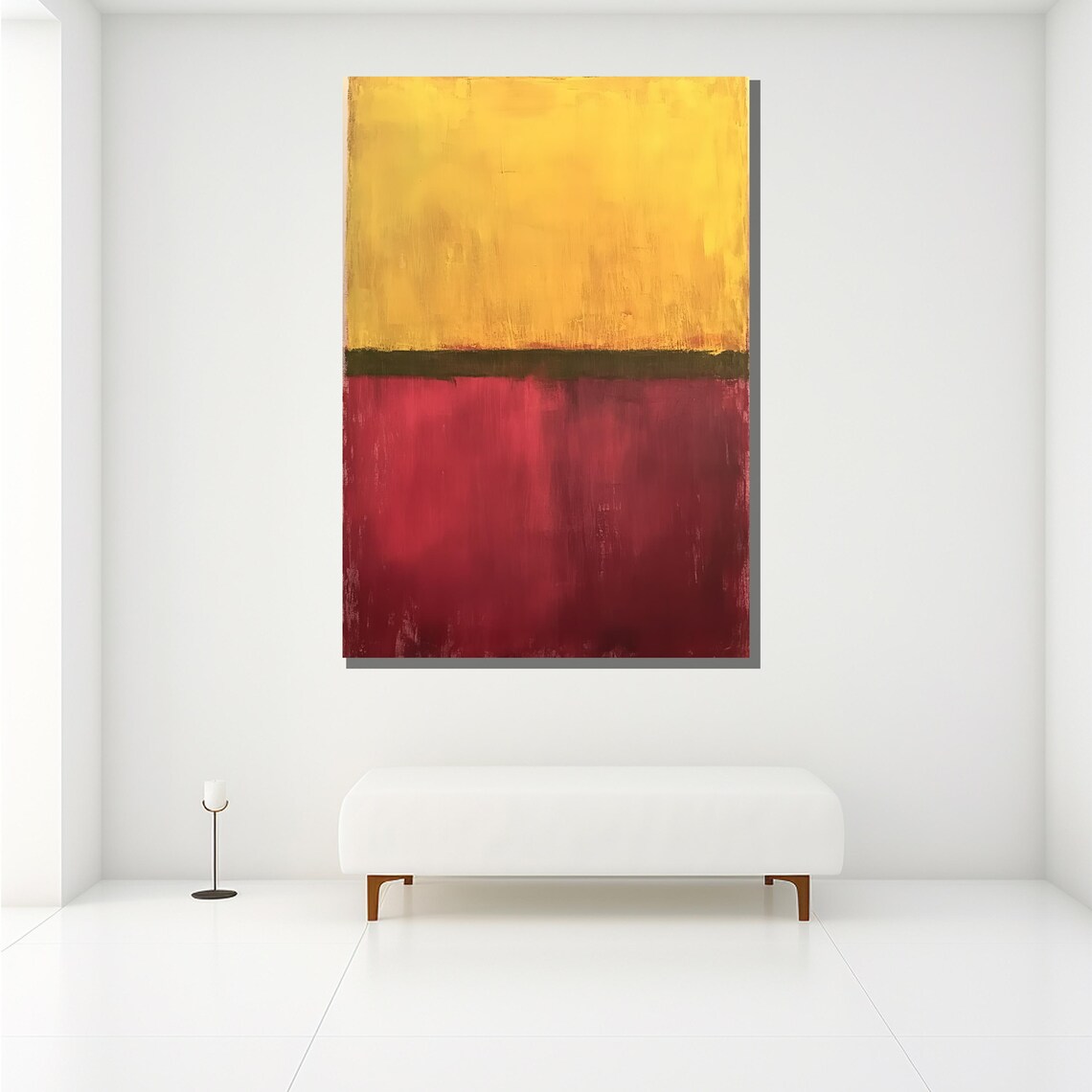 Mark Rothko Glowing Yellow Red Warm Glow Color Field Abstract Print - Image 2