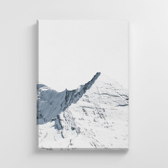 Snowy Mountain Peak Wildlife Photo Large Nature Art Print Stylish Home Decoration Wall Art Nursery Decor Living Room Ic159