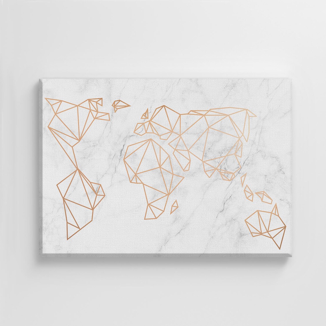 Marble Geometric World Map, Nursery Decor