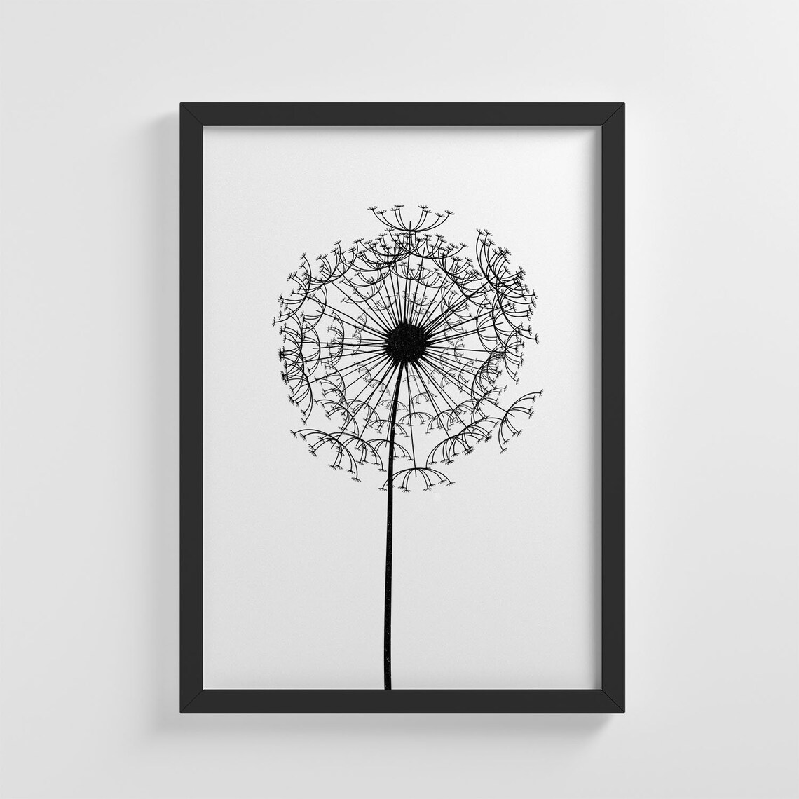 Single Minimal Dandelion, Nursery Decor Art Print