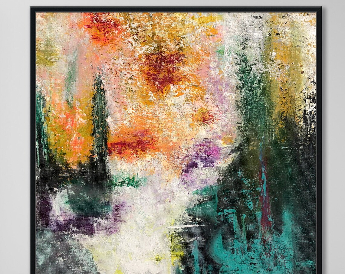Abstract Oil Painting, Palette Knife Wall Art Print - Image 4