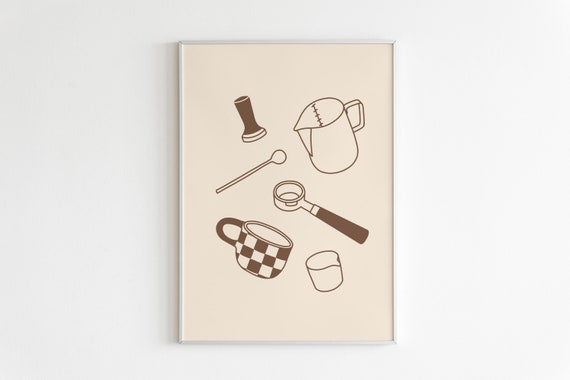 Coffee Art Print Coffee Wall Art Drink Poster Coffee Poster Coffee Lover Gift Kitchen Wall Art