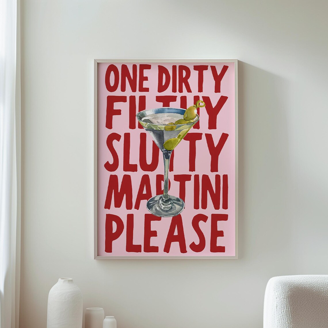 Cocktail Wall Art, Modern Fun Bar Art Print
