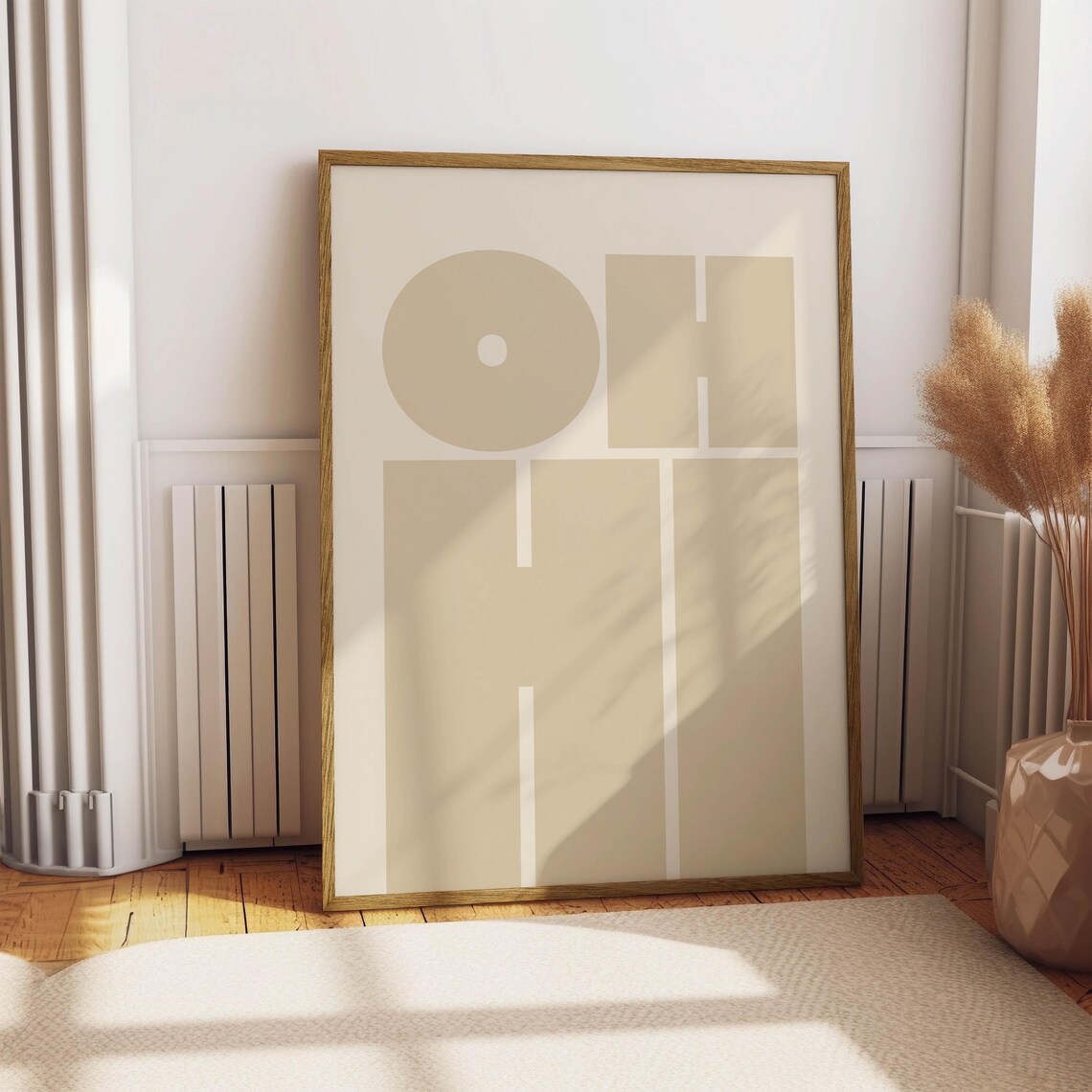 Oh Hi Modern Typography Poster, Bold Type Print