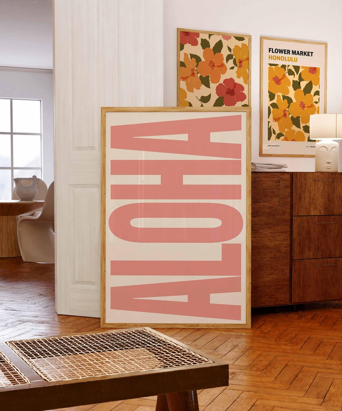 Aloha Typography Poster, Hawaiian Wall Decor