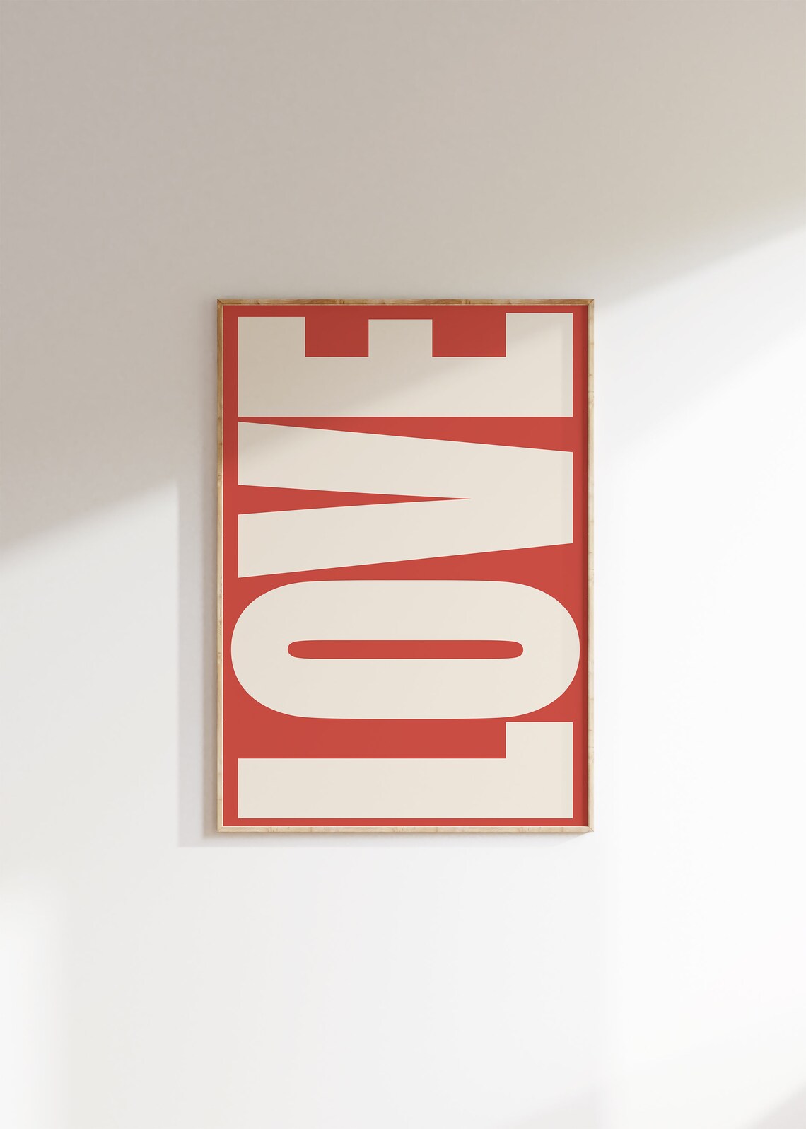 Love Print Typography Retro Gallery Art Print
