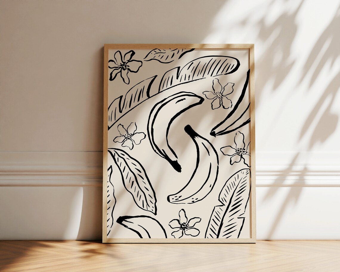Bananas Art Print, Mid-Century Kitchen Decor - Image 2