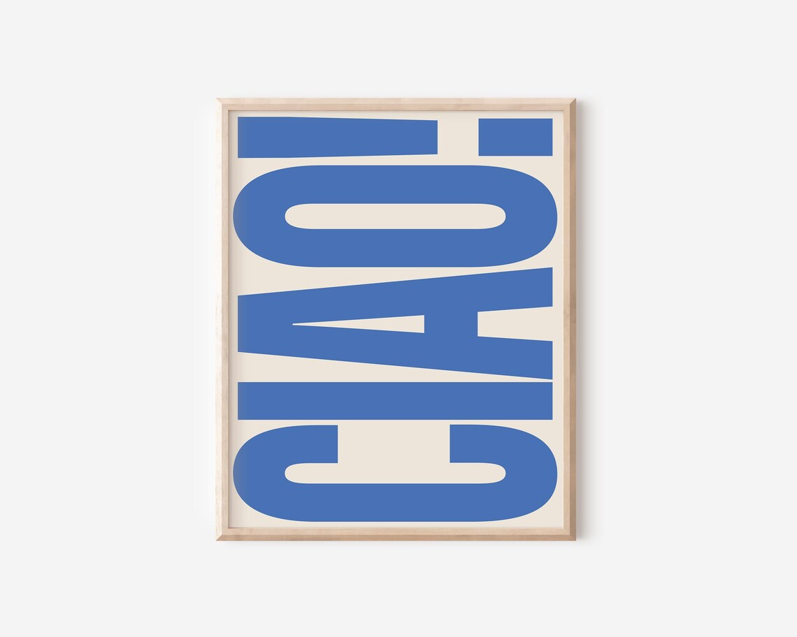 Ciao Typography Trendy Wall Art Poster - Image 2