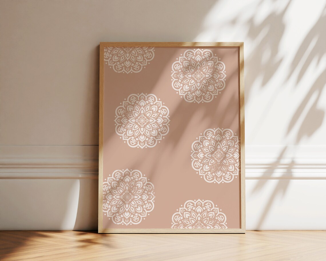 Boho Block Print Pattern, Bohemian Art Print - Image 2