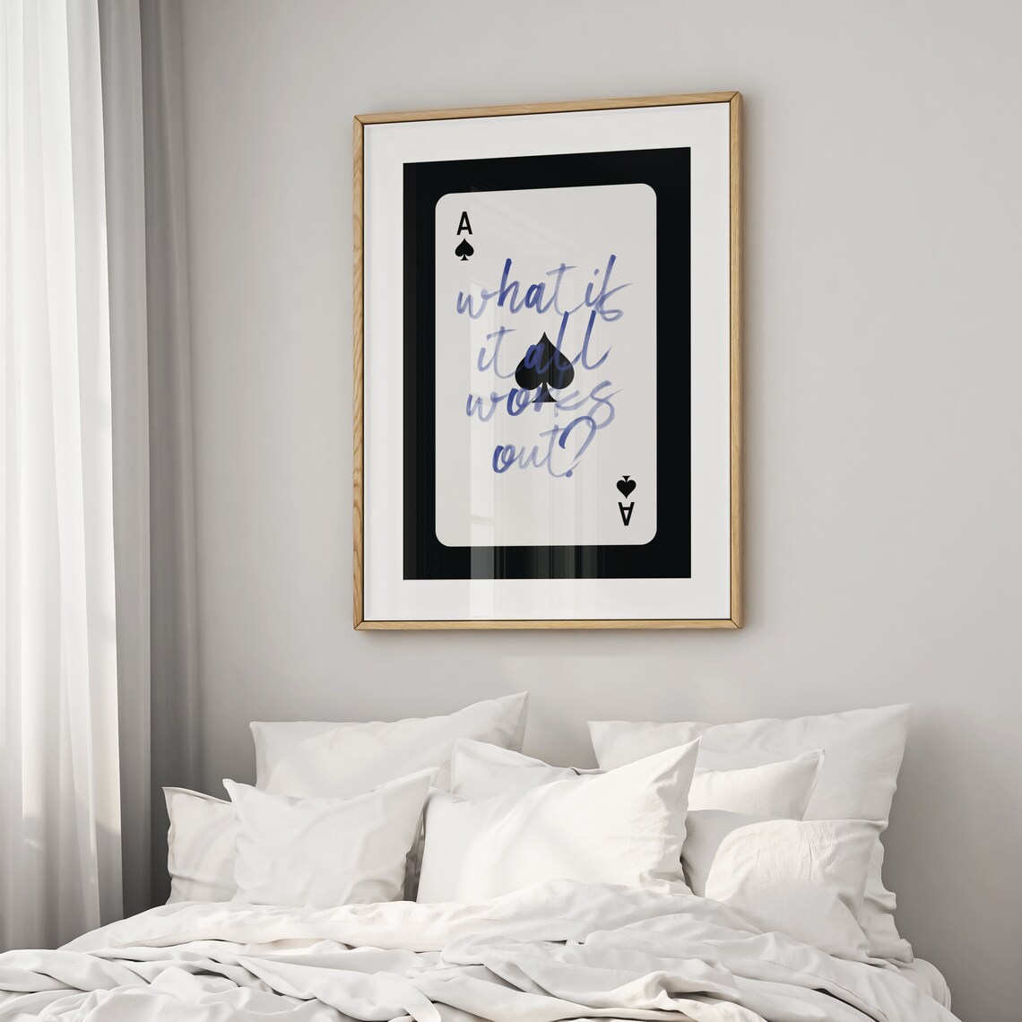 Ace Of Spades, Preppy Watercolor Art Print - Image 2