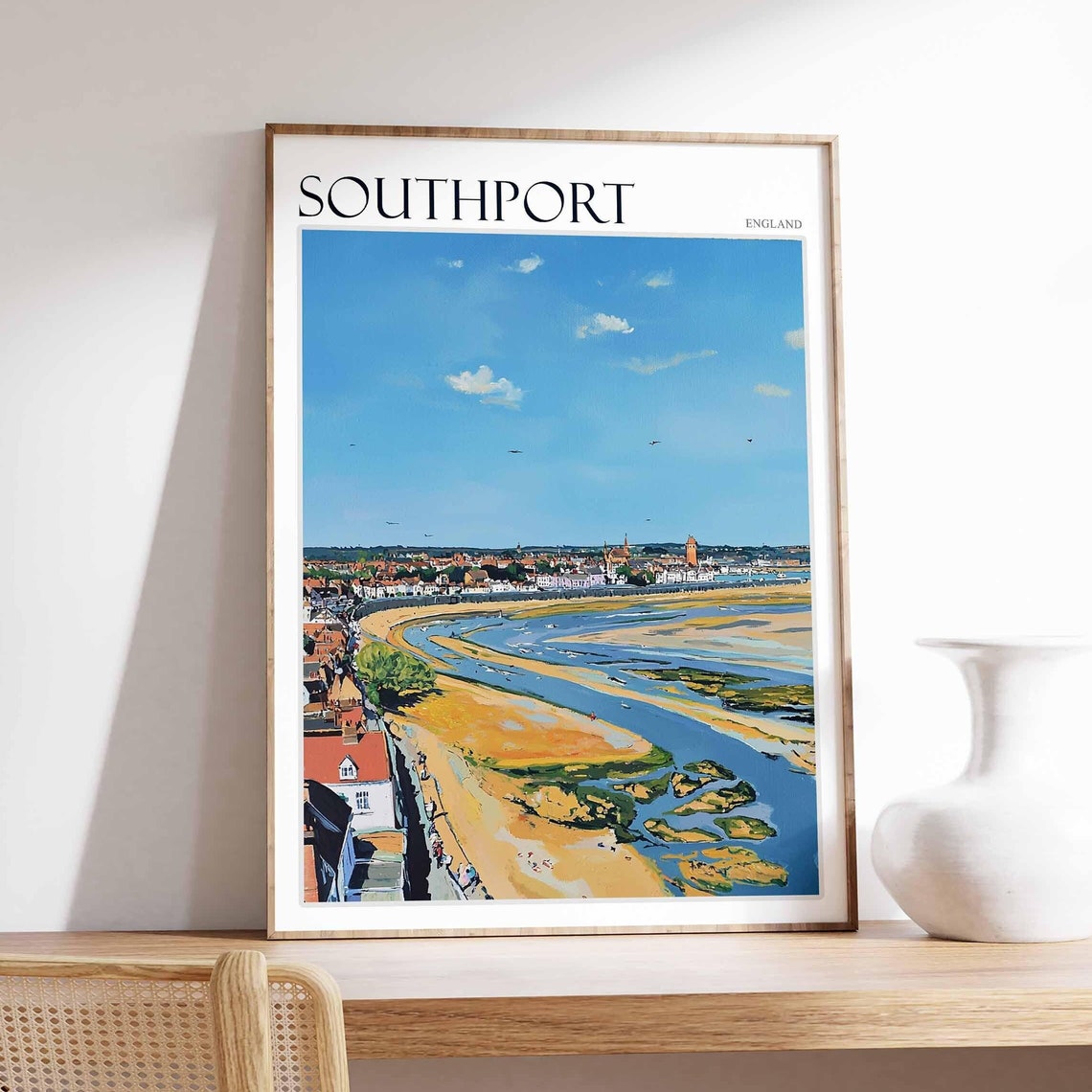 Southport Poster Uk Travel Poster Seaside Art Poster British Wall Decor Southport Wall Art Southport Wall Decor Southport Travel Print