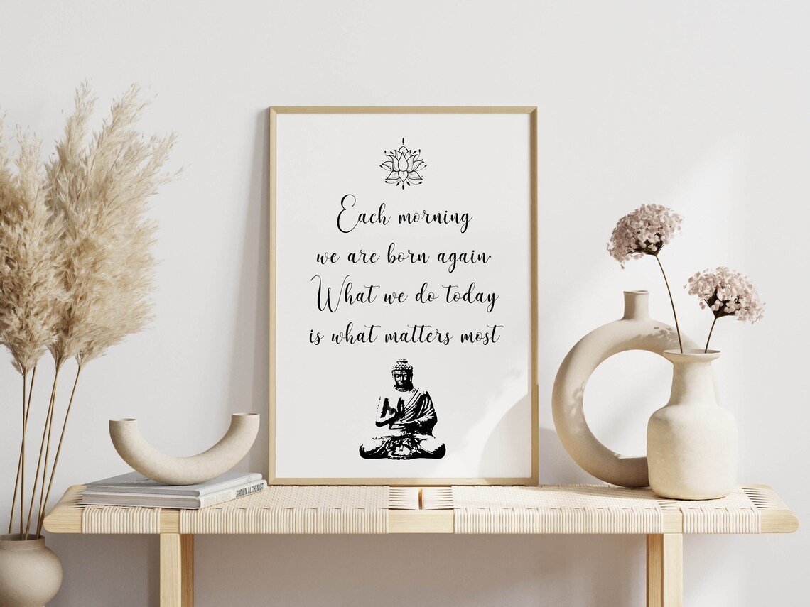 Buddha Quote About Life, Positive Mindset Art Print - Image 3