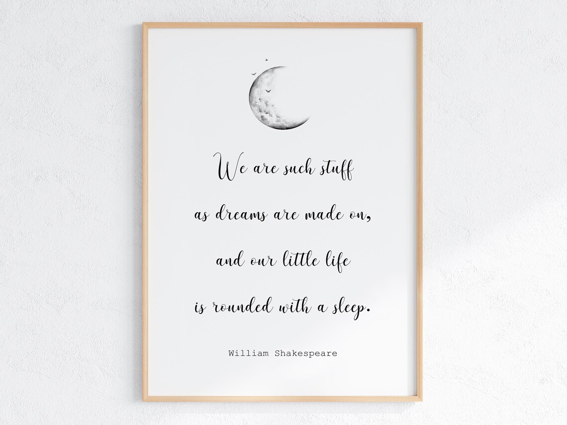 Shakespeare Quote Poster, Literary Wall Art Print