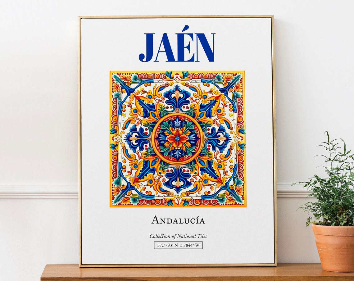 Jan Andaluca Spain Minimalist Tile Art Print